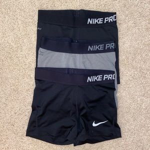 Nike Pro Women’s Spandex Shorts in Black/Grey